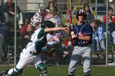 Josh Beasley throws out the base runner