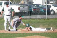 Chad dives to third base