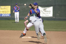 Chad attempts another base on the play