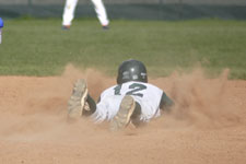 Brock Brimhall safely steals second