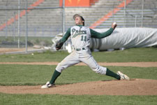 Travis throws pitch