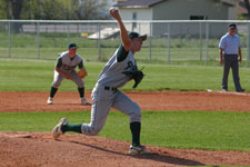 Blake Golding pitching