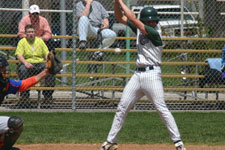 Spencer Hutchings dodges pitch