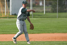 Sam takes infield